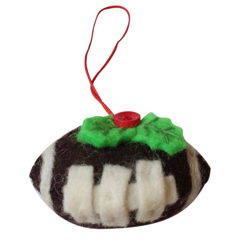 Handmade & Fair Trade Football Felt Ornament
