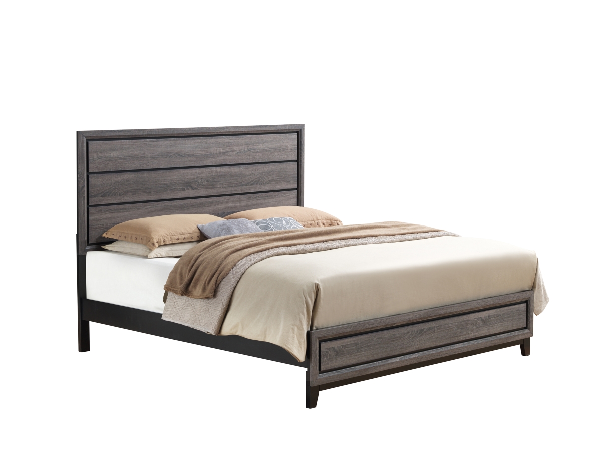 KATE-GR-KB Kate Dark Gray King Size Bed -  Global Furniture USA