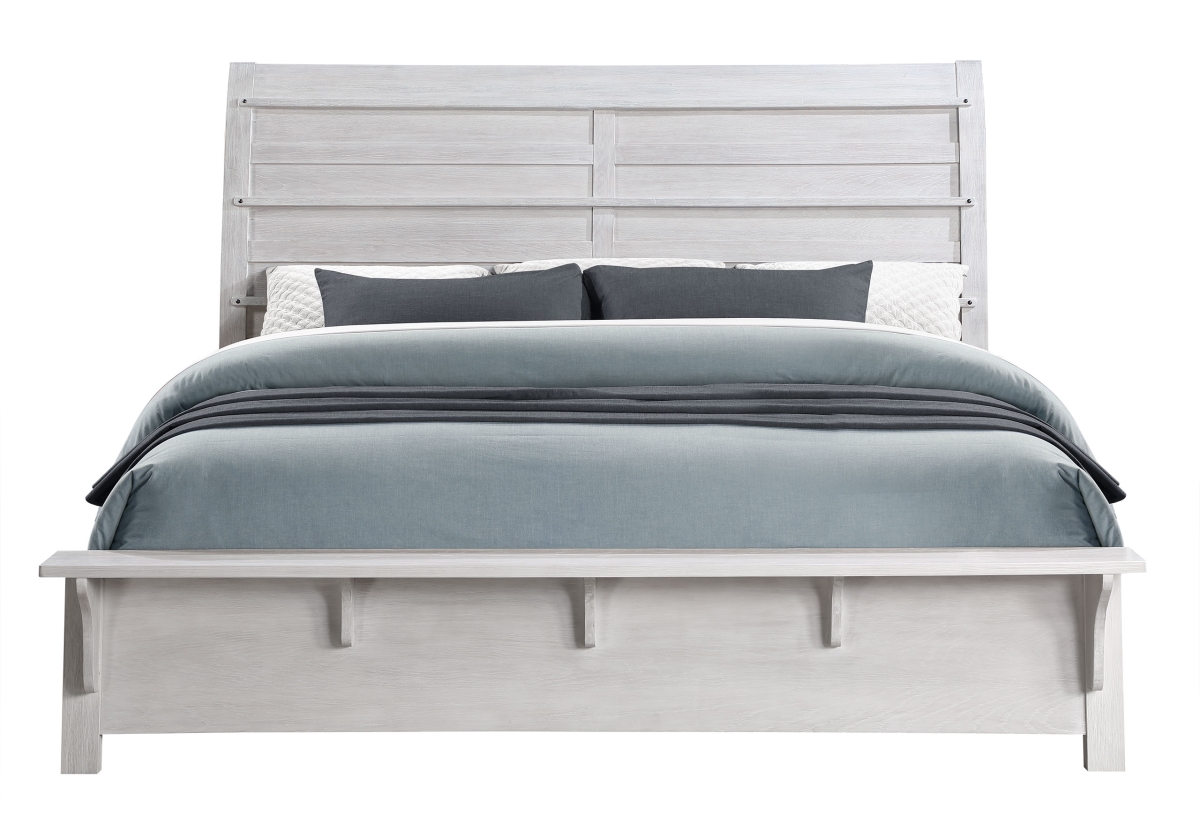 LEVI-WHITE OAK-KB Levi White & Oak King Size Bed -  Global Furniture USA