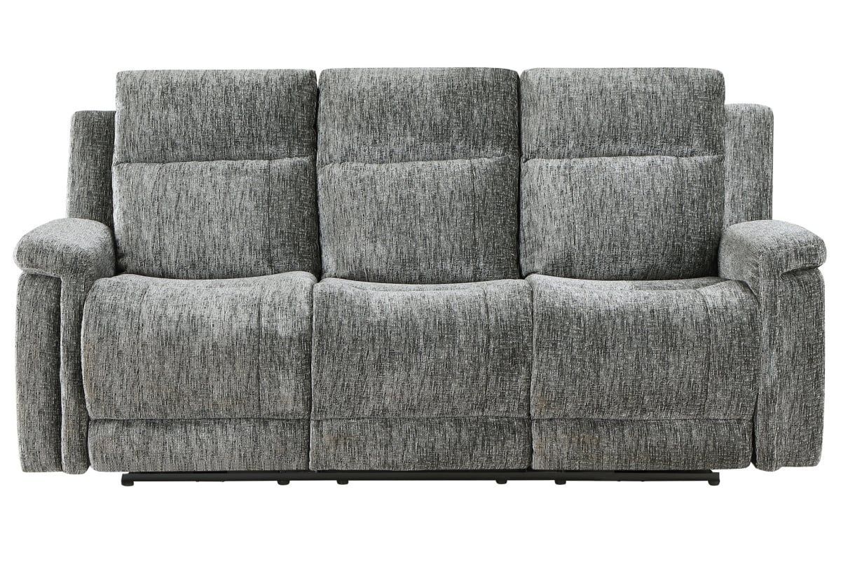 U1797-DARK GREY-PRS-PCRLS Dark Gray Power Reclining Sofa & Power Console Reclining Loveseat -  Global Furniture USA, U1797-DARK GREY-PRS/PCRLS