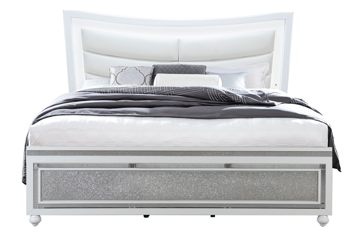 COLLETE-WHITE-KB Collete White King Size Bed -  Global Furniture USA