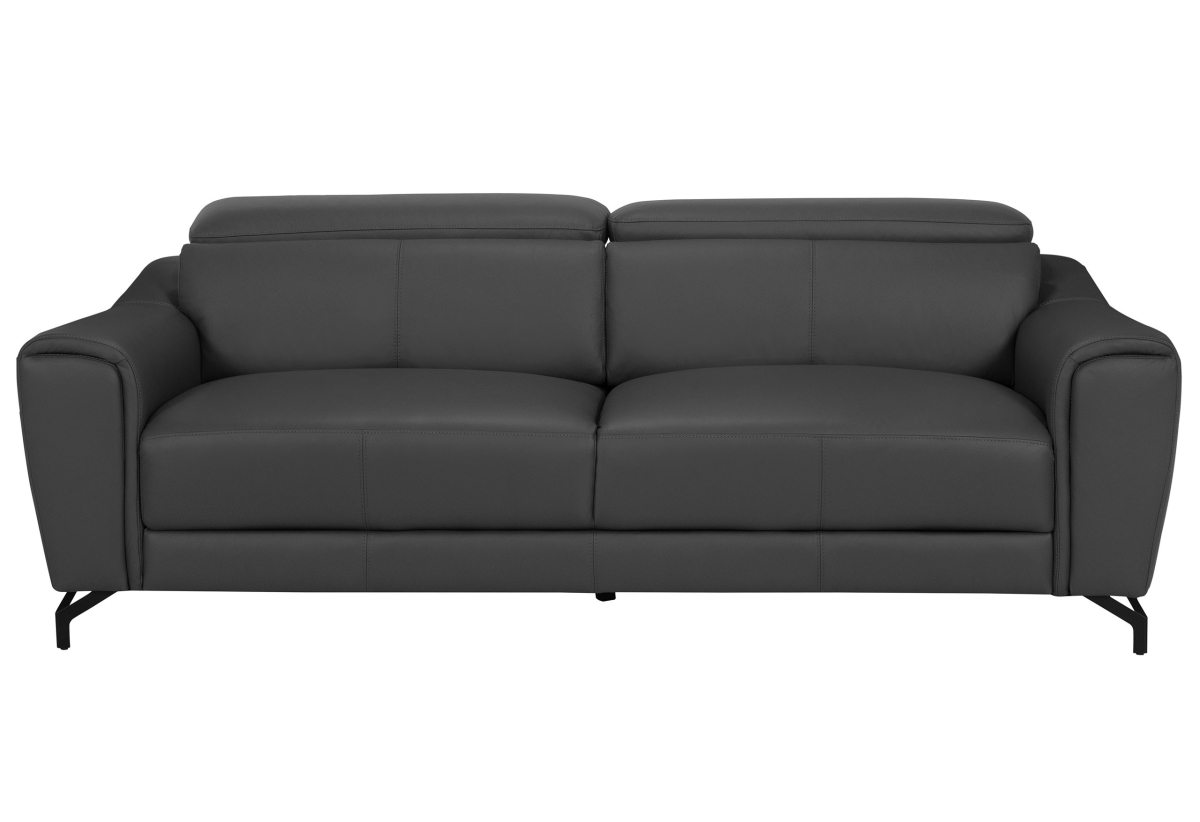 U6008-DARK GREY-S Dark Gray Leather Sofa -  Global Furniture USA