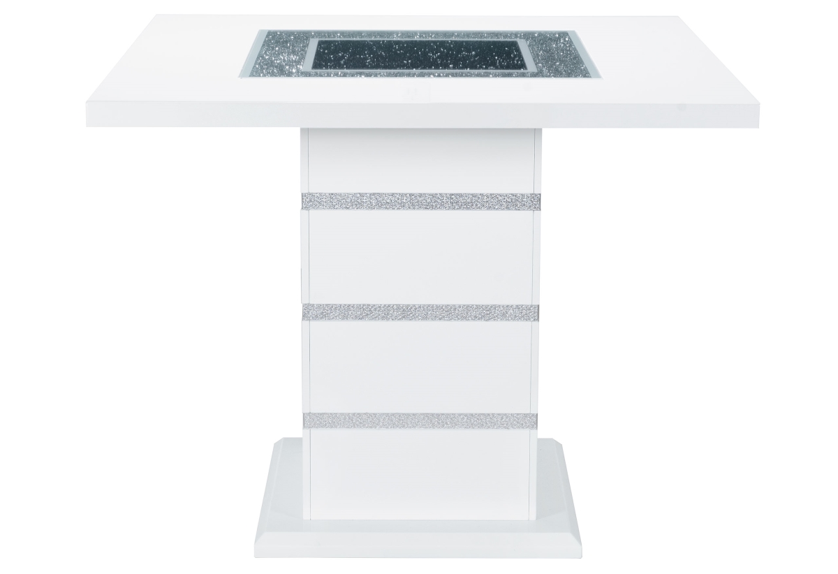 Picture of Global Furniture USA MONACO-WHITE-REC-BTPlusMONACO-BS Monaco Light Gray & White Rectangular Bar Table