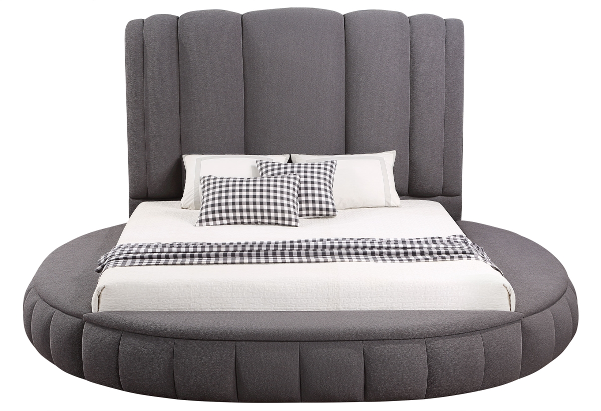 SNOW-GREY-KB Snow Dark Gray King Size Bed -  Global Furniture USA