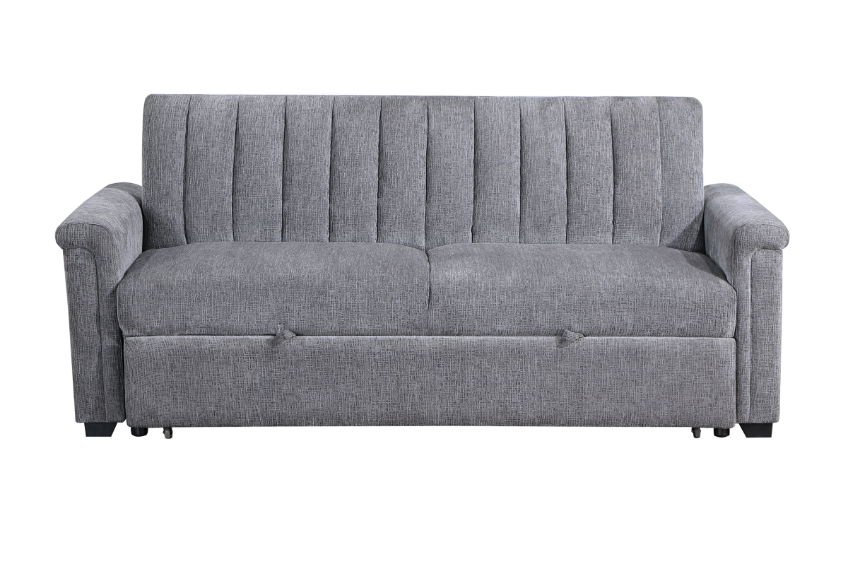 U0201-DARK GREY-PULL OUT SOFA BED Dark Gray Pull Out Sofa -  Global Furniture USA