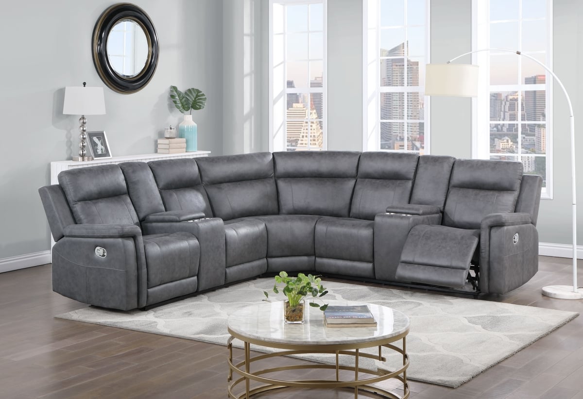 U1797-GREIGE-SECTIONAL Beige & Light Gray Greige Sectional -  Global Furniture USA