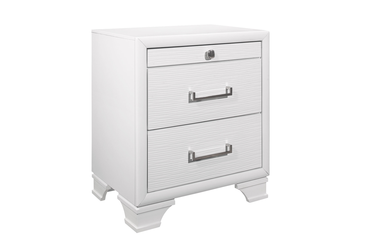Picture of Jordyn White JORDYN-WHITE-NS-1 Paper White Nightstands