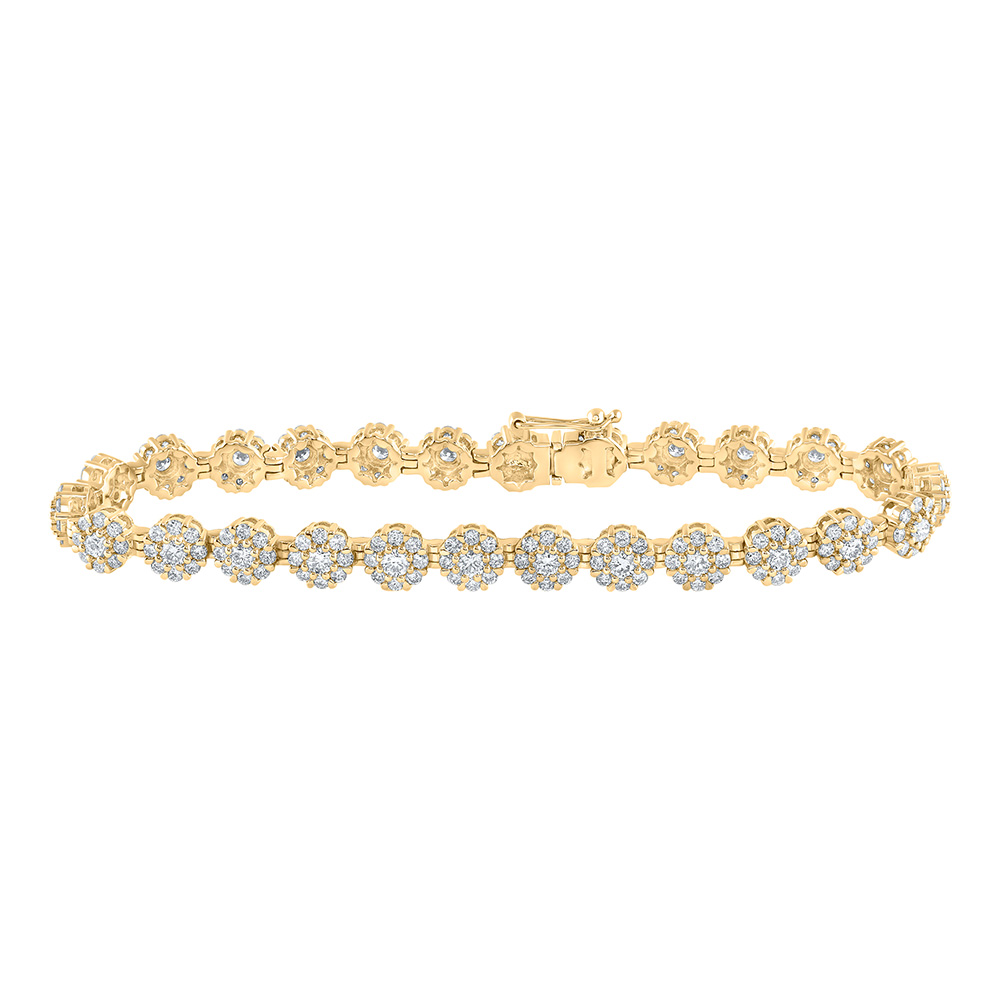 Picture of GND 164778 10K Yellow Gold Round Diamond Fashion Bracelet - 4.75 CTTW