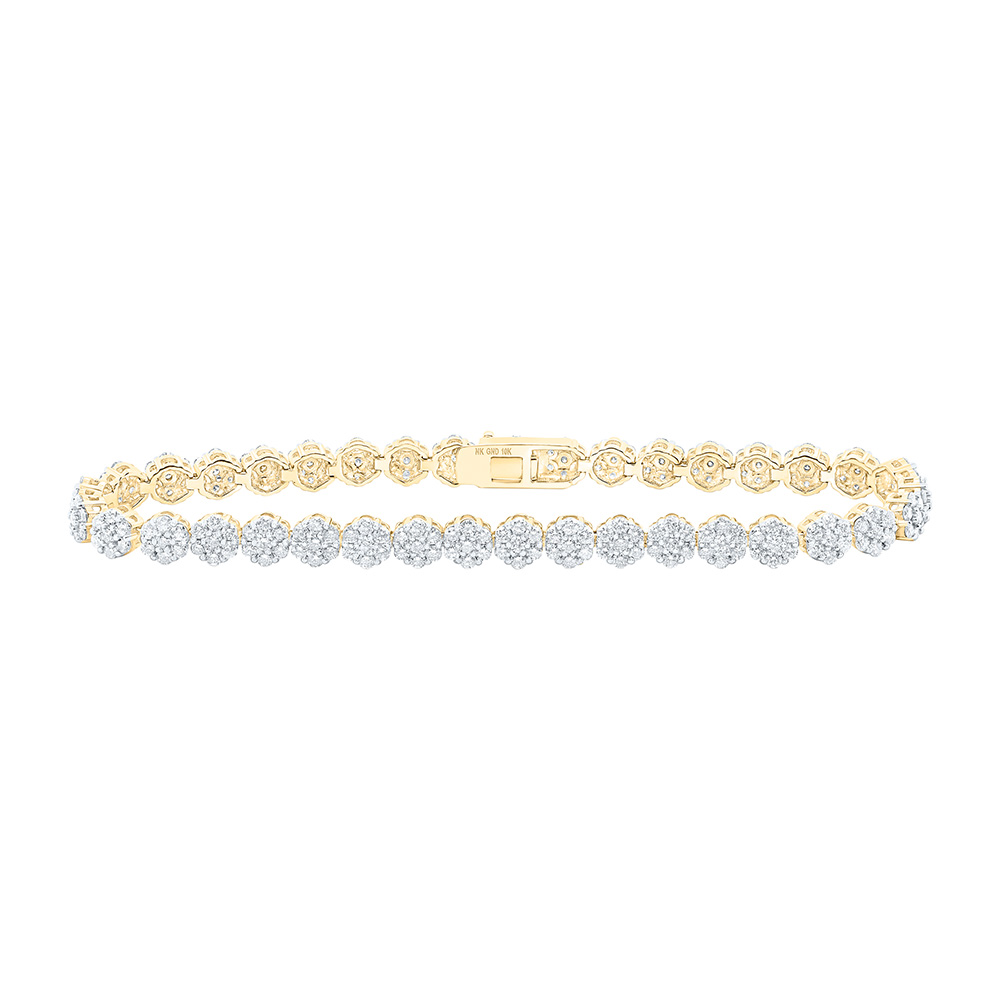 Picture of GND 164799 10K Yellow Gold Round Diamond Fashion Bracelet - 4.375 CTTW