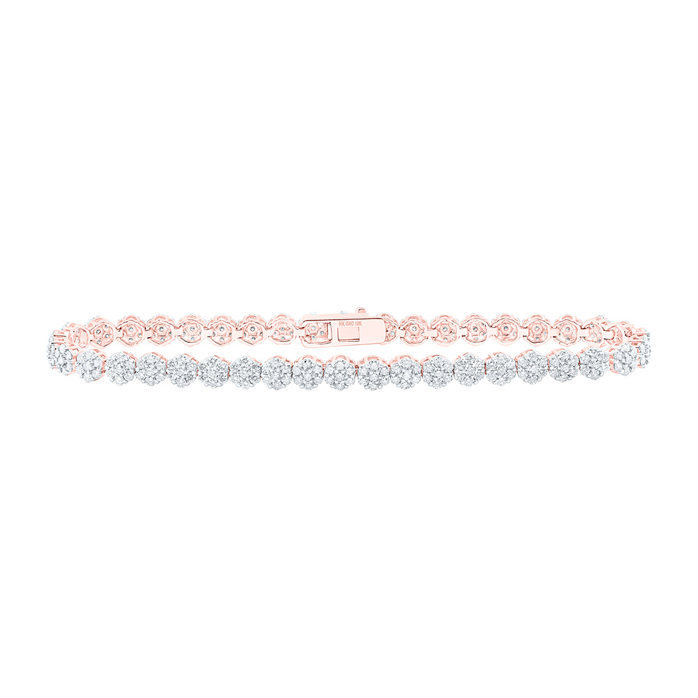 Picture of GND 164803 10K Rose Gold Round Diamond Fashion Bracelet - 3.2 CTTW