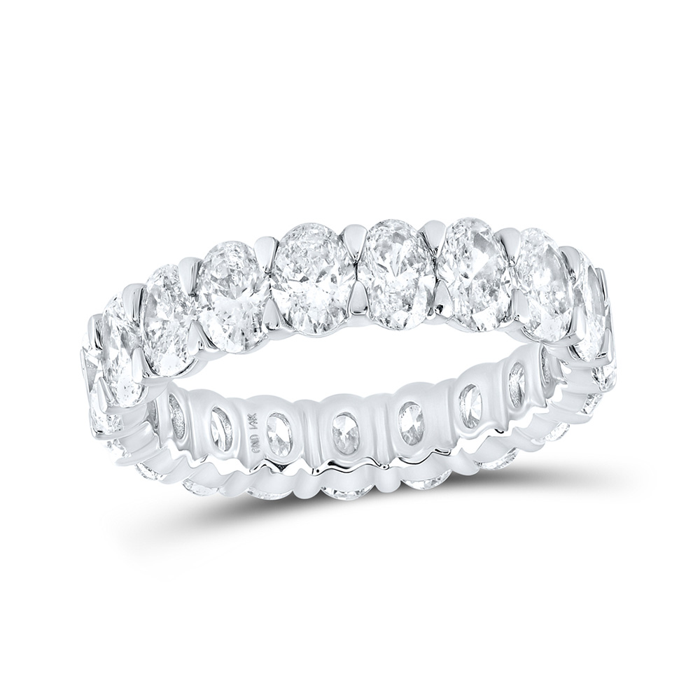 Picture of GND 168393 14K White Gold Oval Diamond Eternity Wedding Band - 4.625 CTTW