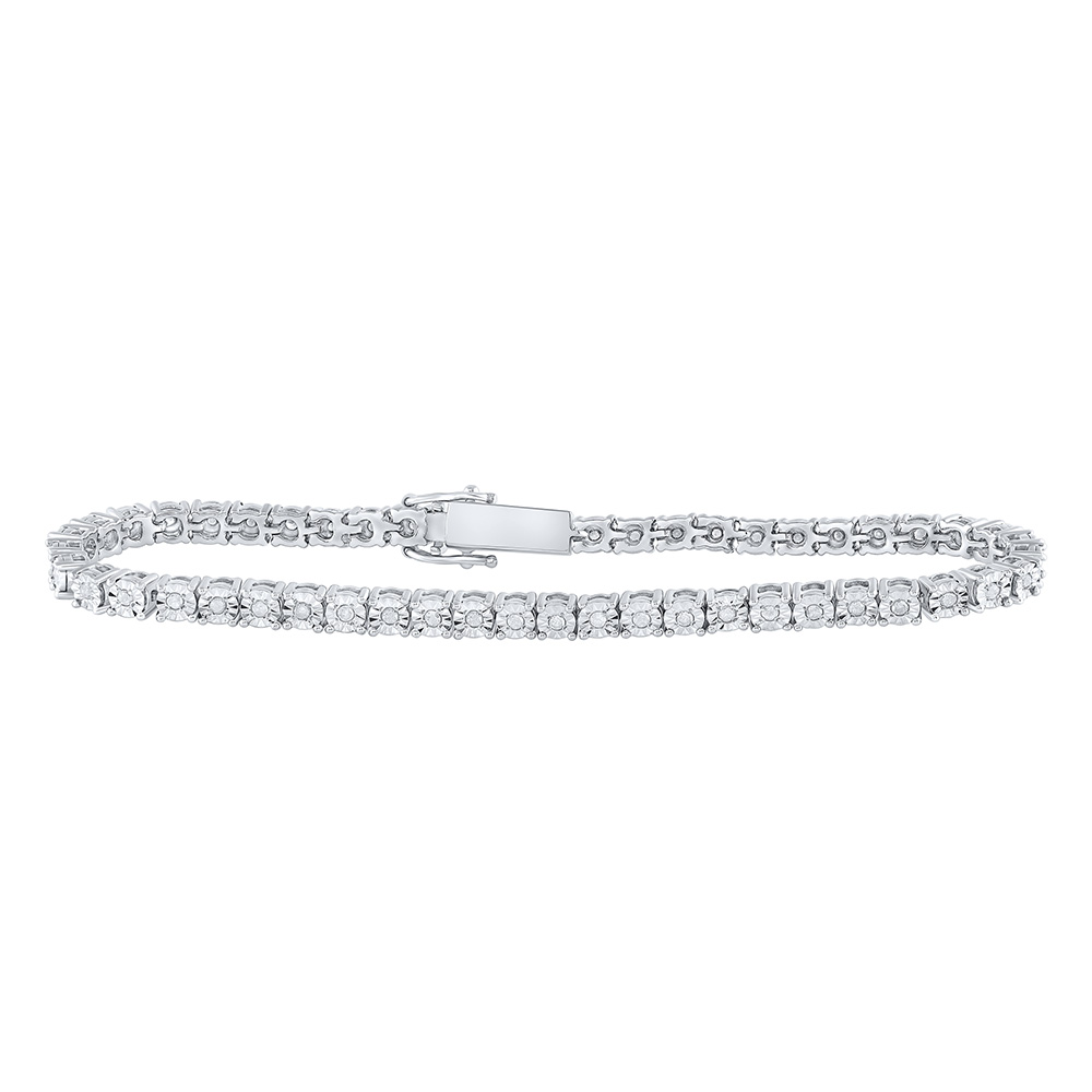 Picture of GND 164951 Sterling Silver Round Diamond Fashion Bracelet - 0.5 CTTW