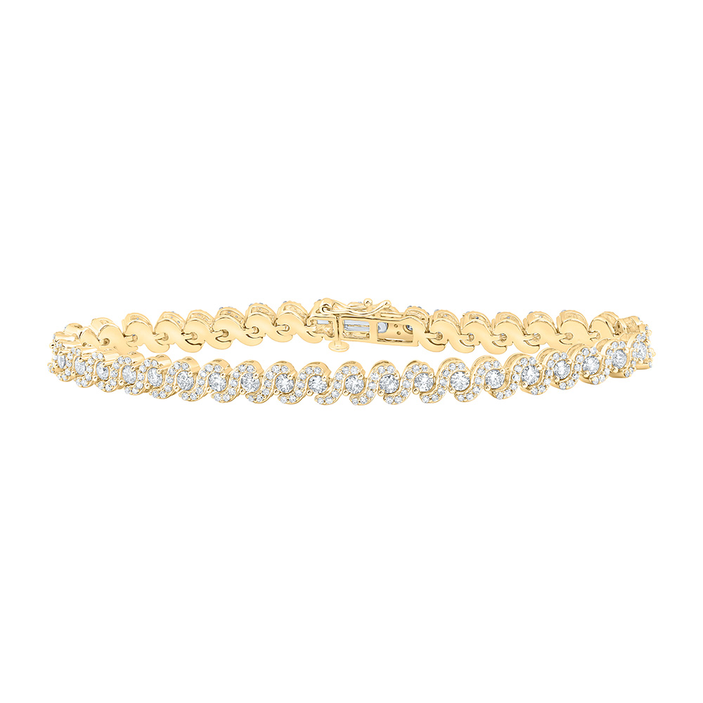 Picture of GND 168619 10K Yellow Gold Round Diamond Fashion Nicoles Dream Collection Bracelet - 3.33 CTTW