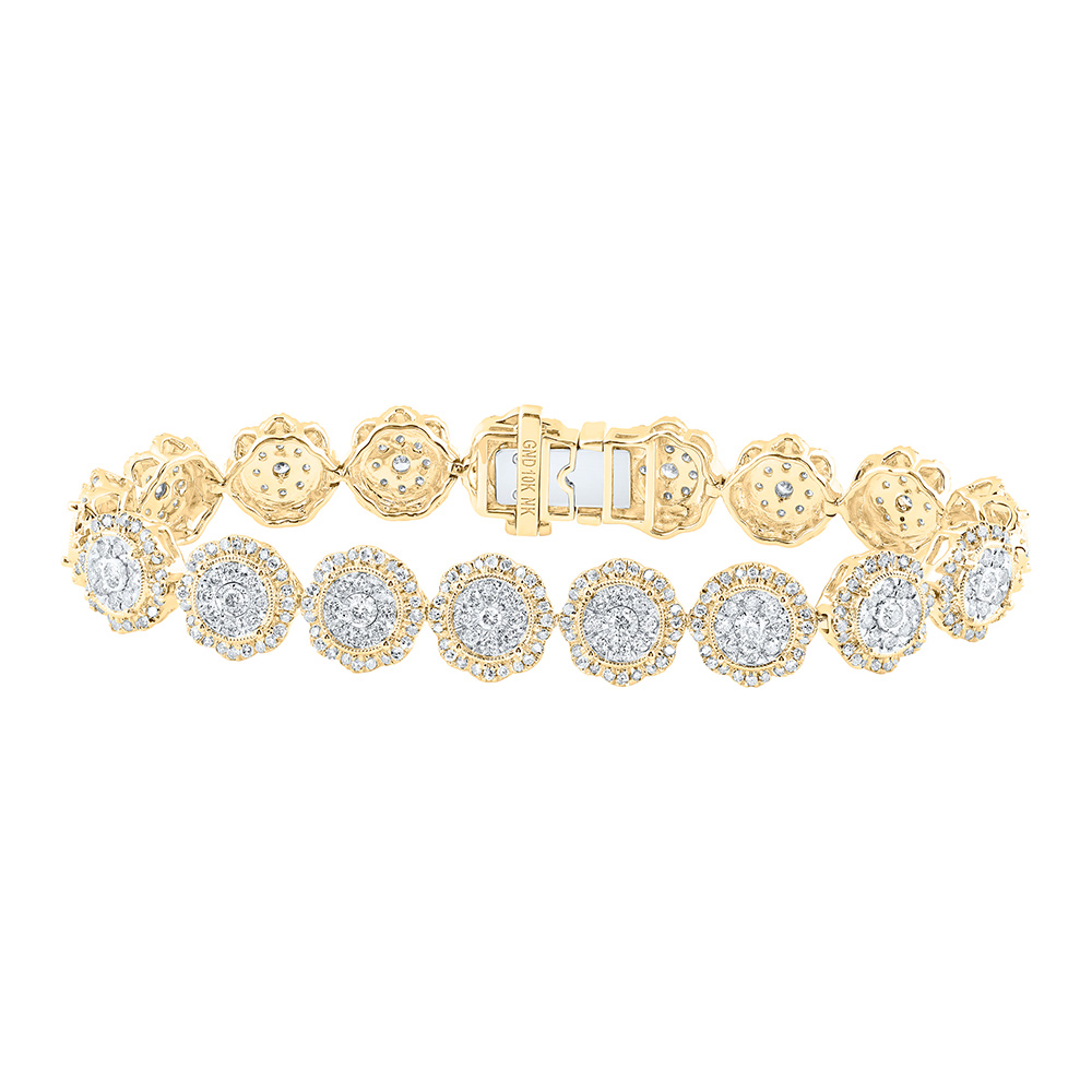 Picture of GND 171451 10K Yellow Gold Round Diamond Fashion Bracelet - 4.5 CTTW