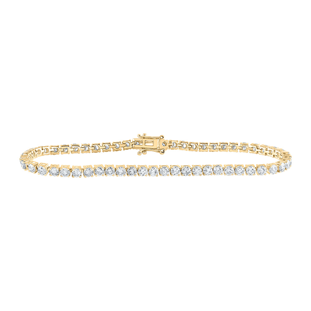 Picture of GND 170098 14K Yellow Gold Round Diamond Fashion Nicoles Dream Collection Bracelet - 6 CTTW