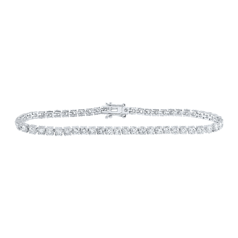 Picture of GND 170099 14K White Gold Round Diamond Fashion Nicoles Dream Collection Bracelet - 6 CTTW