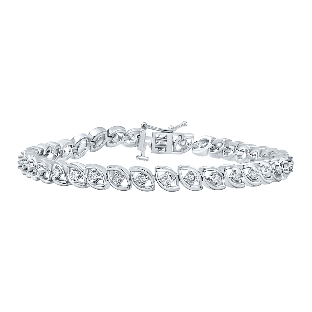 Picture of GND 159463 Sterling Silver Round Diamond Fashion Bracelet - 0.33 CTTW