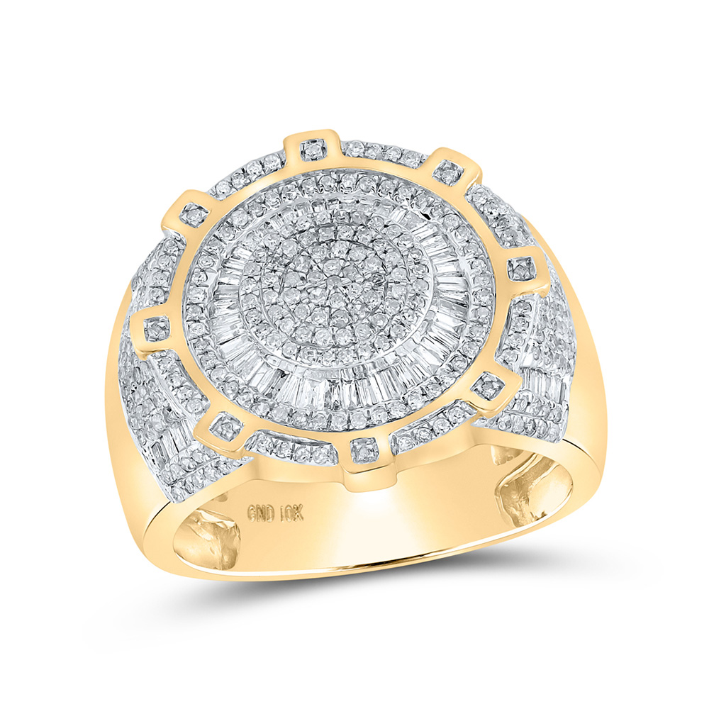 160263 10K Yellow Gold Baguette Diamond Circle Ring - 1 CTTW -  GND