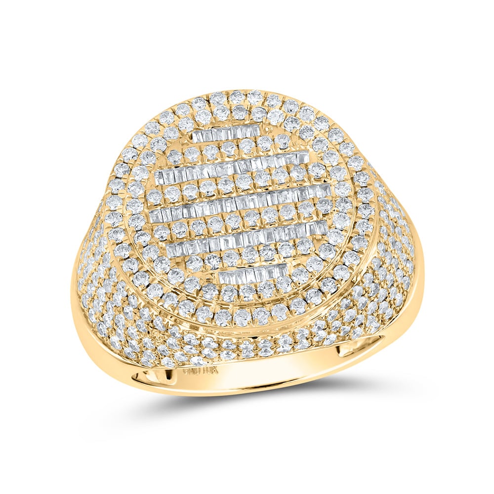 160265 10K Yellow Gold Baguette Diamond Circle Ring - 3.375 CTTW -  GND