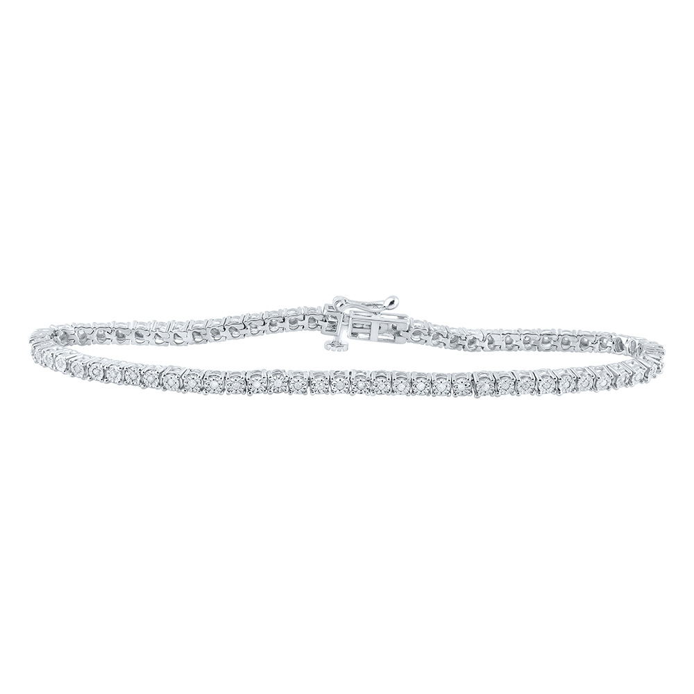 Picture of GND 161646 Sterling Silver Round Diamond Fashion Bracelet - 0.5 CTTW