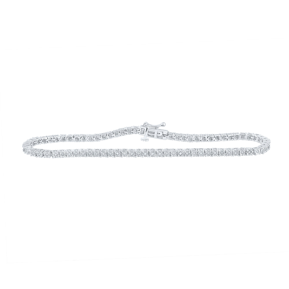 Picture of GND 161648 Sterling Silver Round Diamond Fashion Bracelet - 0.5 CTTW
