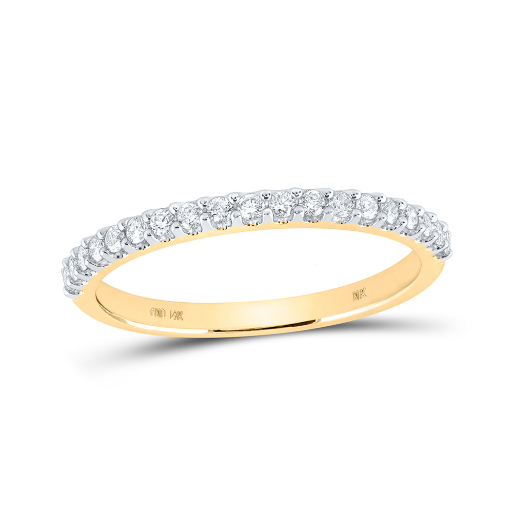 Picture of GND 162656 14K Yellow Gold Round Diamond Wedding Nicoles Dream Collection Band - 0.25 CTTW