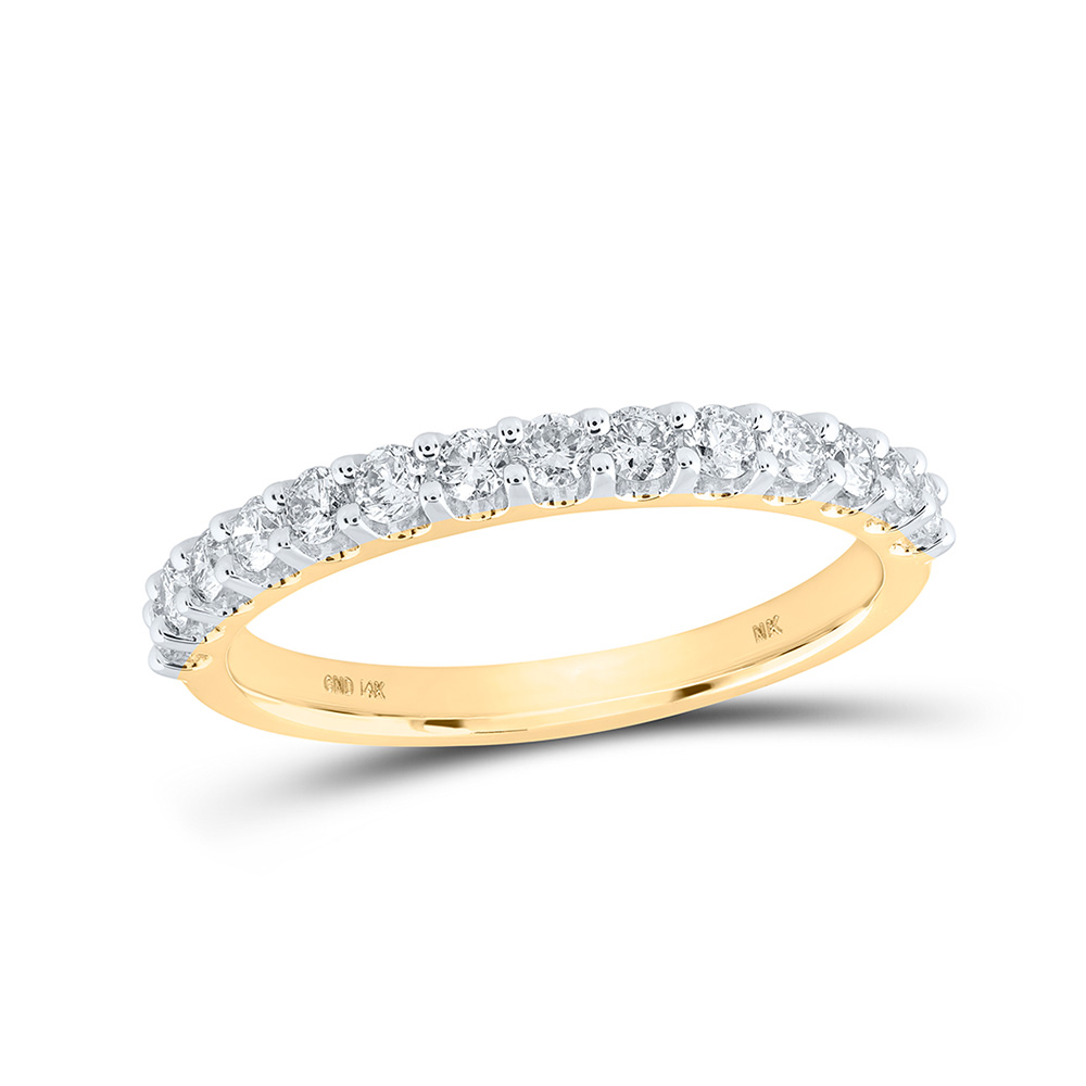 Picture of GND 162658 14K Yellow Gold Round Diamond Wedding Nicoles Dream Collection Band - 0.5 CTTW