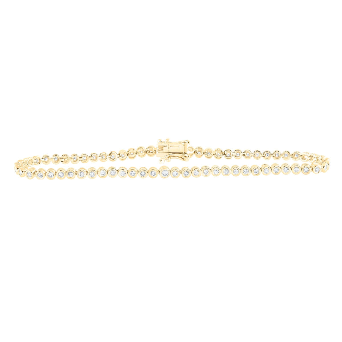 Picture of GND 172478 10K Yellow Gold Round Diamond Tennis Bracelet - 0.875 CTTW