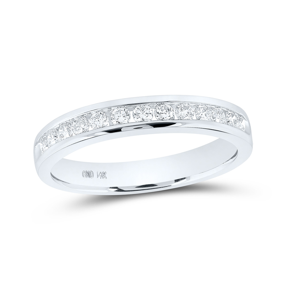 Picture of GND 161925 14K White Gold Round Diamond Wedding Nicoles Dream Collection Band - 0.33 CTTW