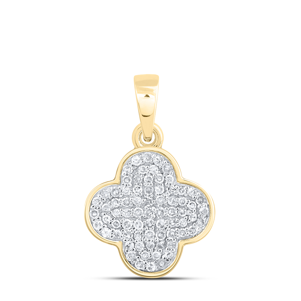 Picture of GND 177575 0.2 CTW Diamond Necklace Gift Clover Pendant