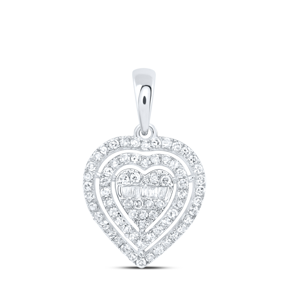 Picture of GND 179425 0.375 CTW-Diamond Necklace Fashion Heart Pendant