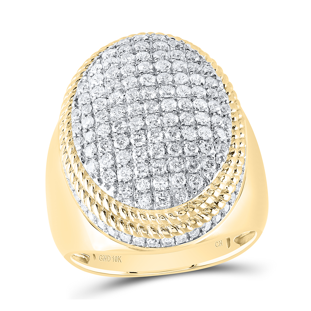 Picture of GND 179487 10K 2 CTW Diamond CN Oval Mens Ring