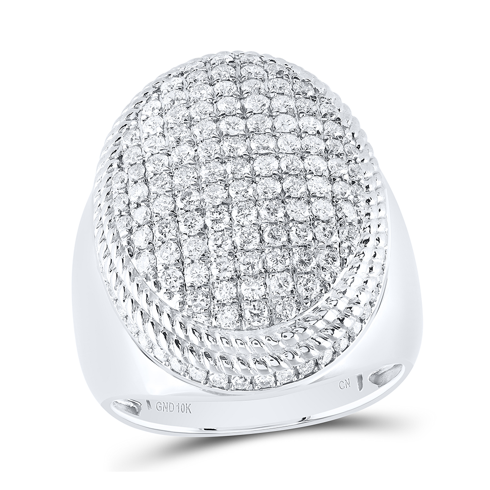 Picture of GND 179488 10K 2 CTW Diamond CN Oval Mens Ring