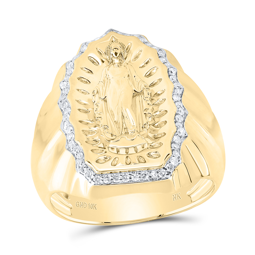 Picture of GND 182758 0.33 CTW Diamond NK Virgin Mother Mary Mens Ring