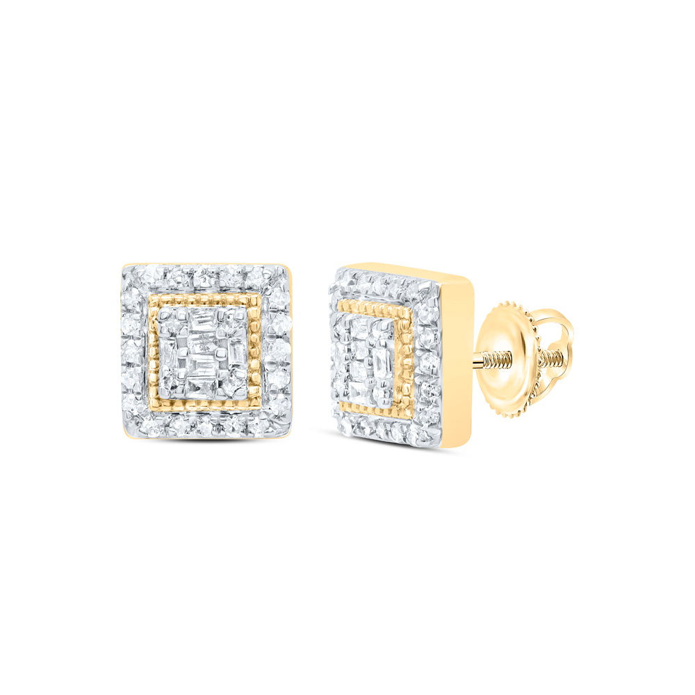 Picture of GND 182806 0.2 CTW-DIA P1 Gift Square Baguette Earring