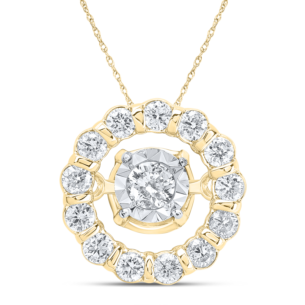 Picture of GND 183582 1.17 CTW-Diamond Count Gift Round Dancing Pendant