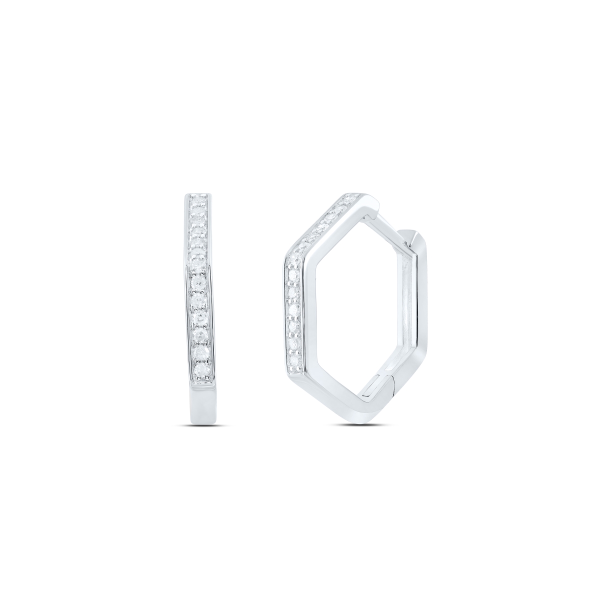 184497 0.2 CTW Diamond P1 Gift Hoops Huggies Earring -  GND