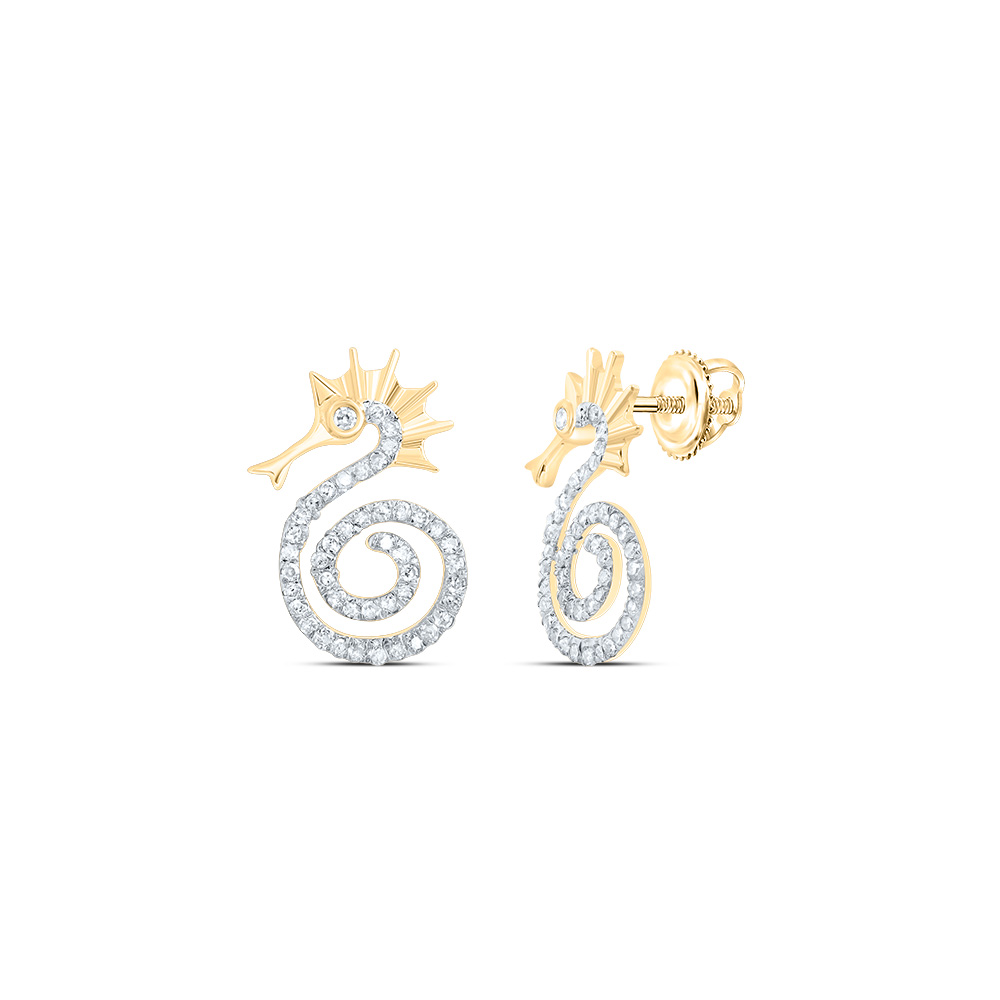 Picture of GND 185794 0.25 CTW-Diamond P1 Gift Sea Horse Stud Earring