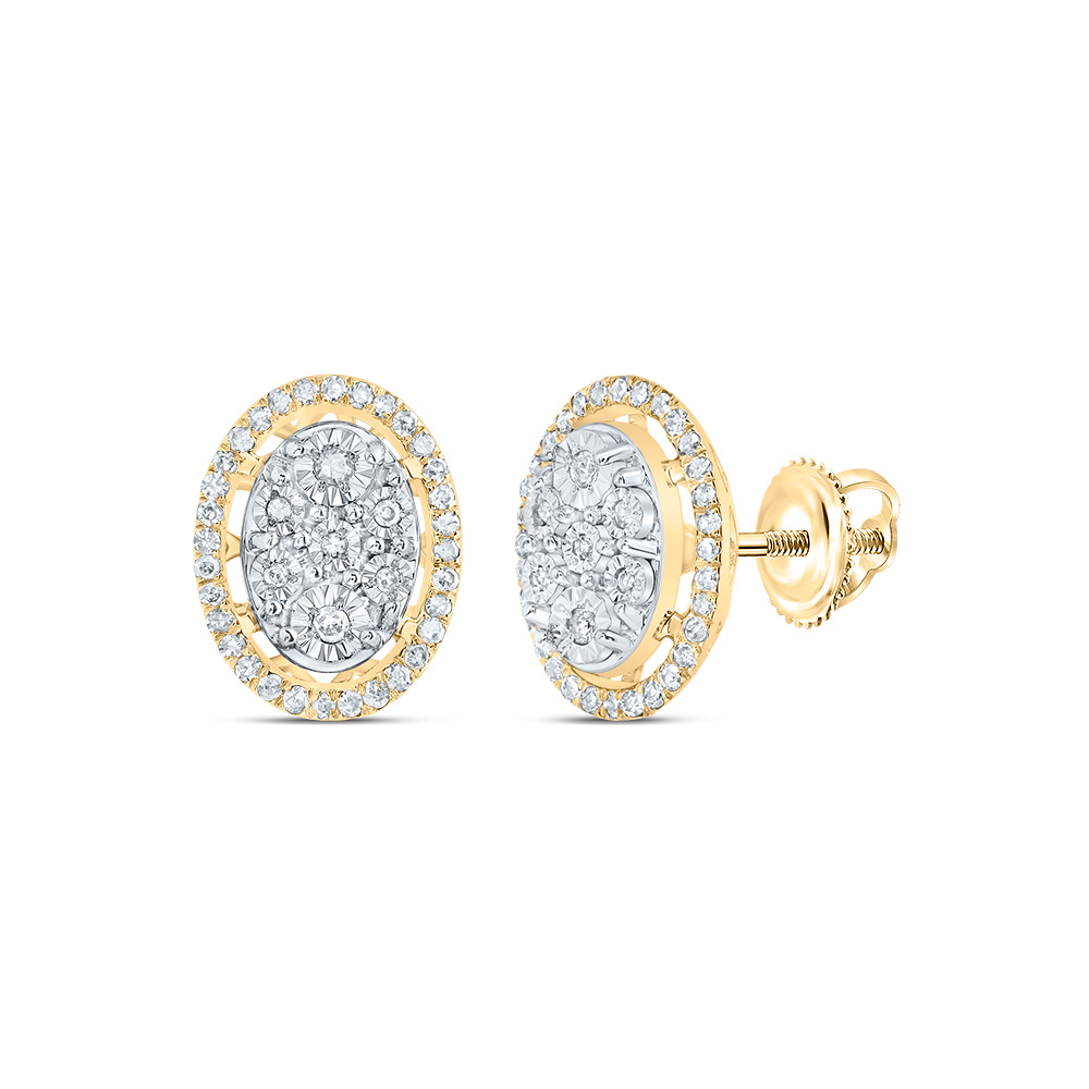 Picture of GND 186455 0.25 CTW-Diamond P1 Gift Oval Stud Earring
