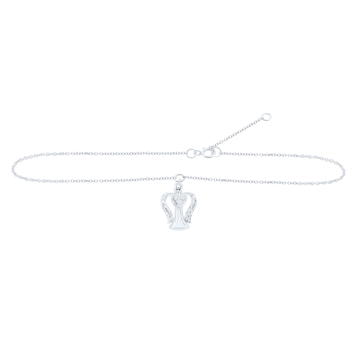 173752 0.05 CTW Diamond NK Gift Anklet - 9 in -  GND