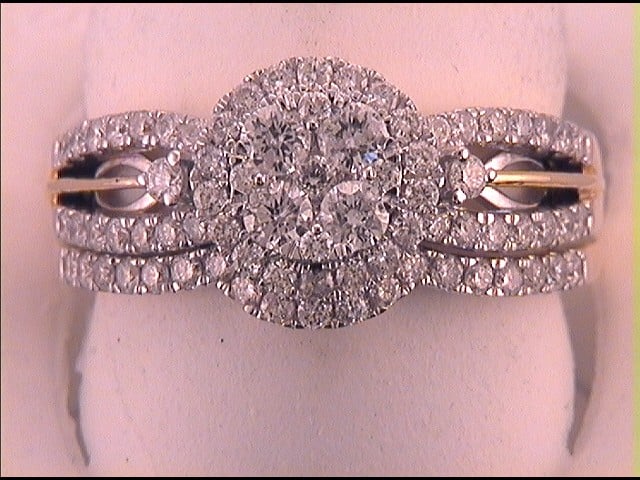 Picture of Gold N Diamonds 114524 1 CTW 14K Yellow Gold Diamond CN Bridal Ring Set - Size 7