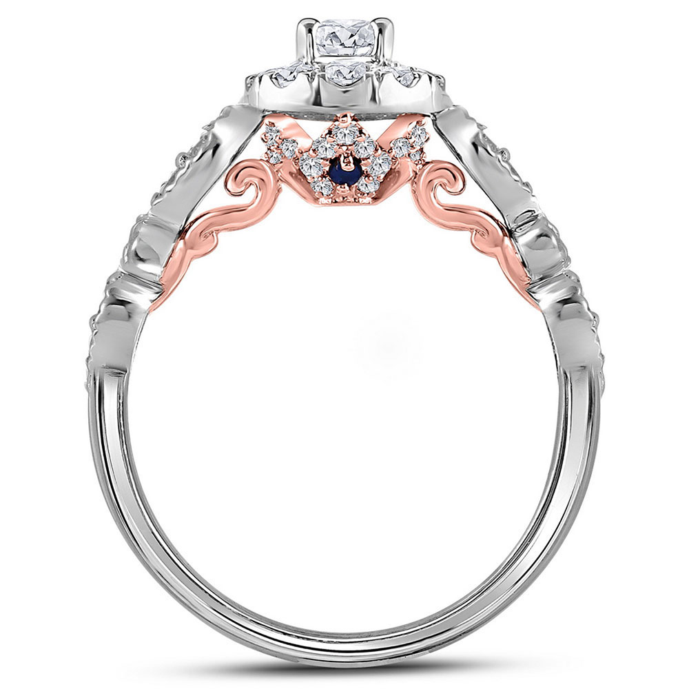 Picture of Gold N Diamonds 118414 0.75 CTW 14K Two-Tone Gold Womens Round Diamond Solitaire Bridal Wedding Engagement Ring - Certified - Size 7