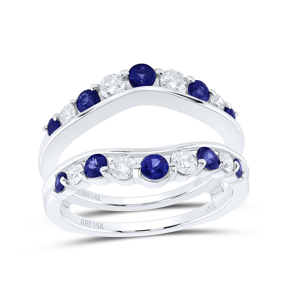 Picture of Gold N Diamonds 174666 0.5 CTW Diamond NKE 0.75 Cut RD-SAPP NAT Gemstone Enhancer Ring