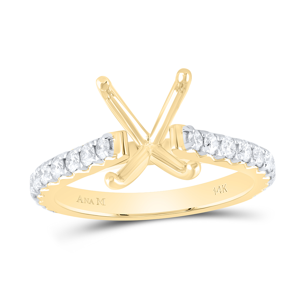 Picture of Gold N Diamonds 182086 0.63 CTW Diamond Ana M 3CT-Cov Semi-Mount No Halo Engagement Ring