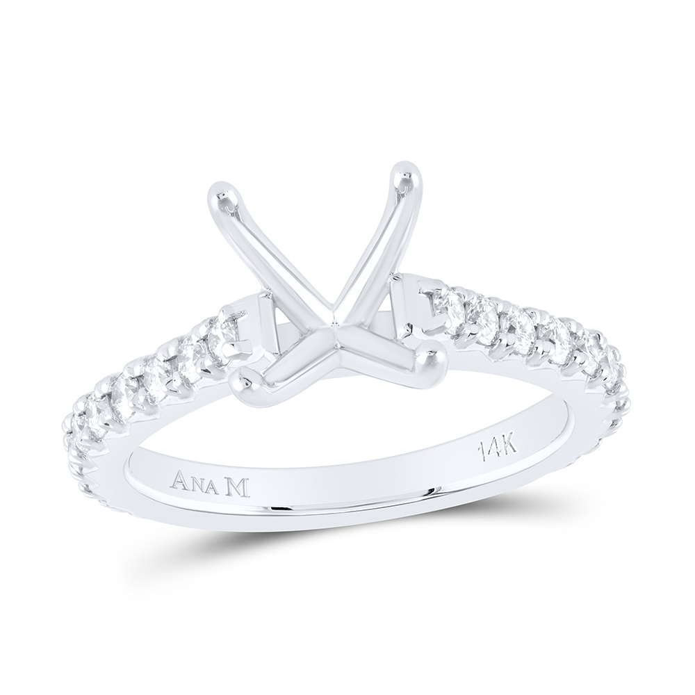 Picture of Gold N Diamonds 182082 0.63 CTW Diamond Ana M 3Ct-Crd Semi-Mount No Halo Engagement Ring