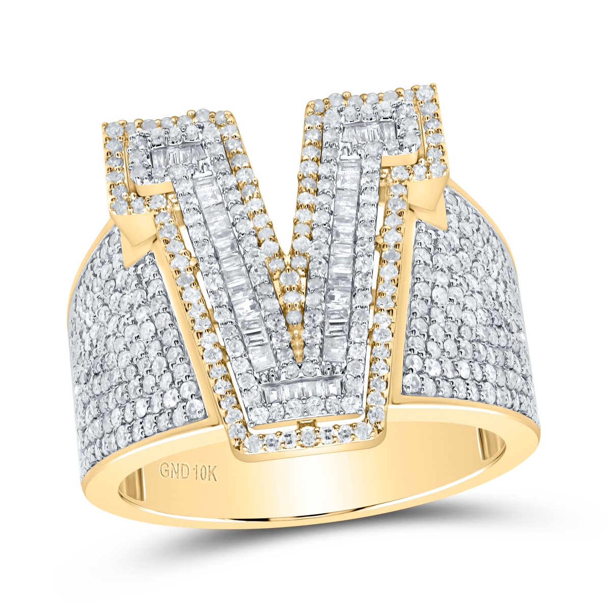 Picture of Gold N Diamonds 185078 1.5 CTW Diamond P1 Initial V Mens Ring