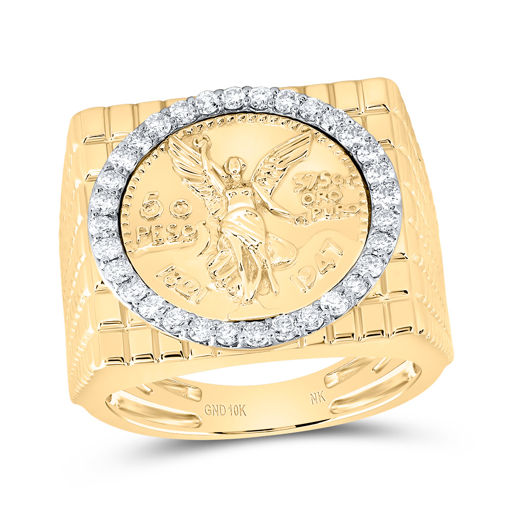 Picture of Gold N Diamonds 188555 0.62 CTW Diamond NK Centenario Mens Ring