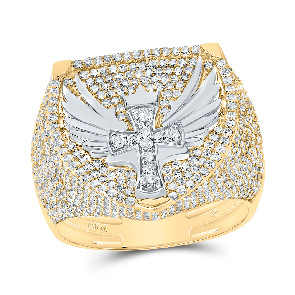 Picture of Gold N Diamonds 189228 2.2 CTW Diamond NK Cross Mens Ring