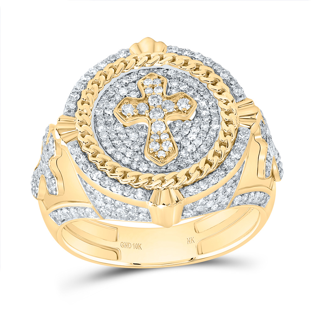 Picture of Gold N Diamonds 189225 1.2 CTW Diamond NK Cross Mens Ring
