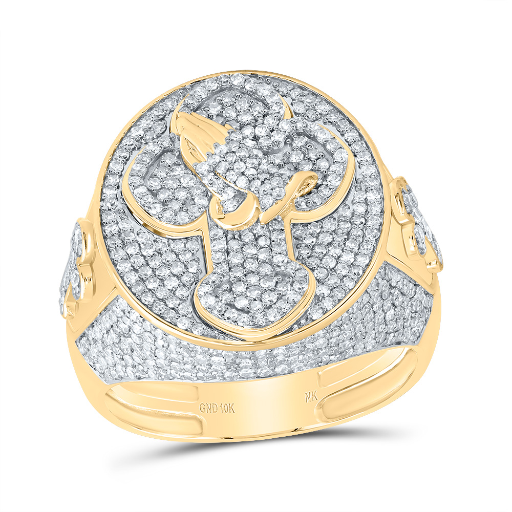 Picture of Gold N Diamonds 189227 1.87 CTW Diamond NK Cross Mens Ring